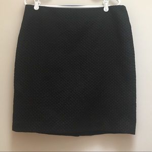 Banana Republic Black Pencil Skirt Waffle Pattern